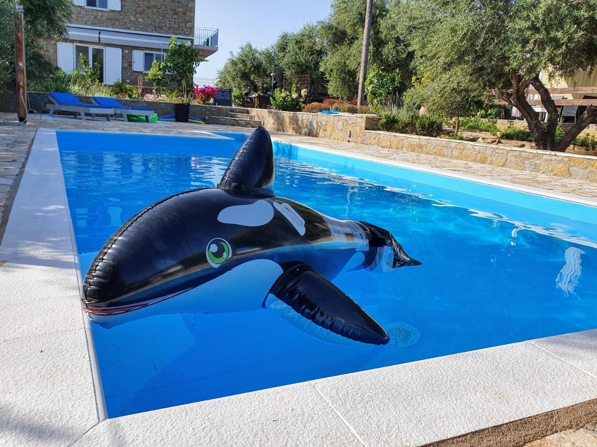 Hakuna Matata Holidays Wooden Lodge With Airco & Pool In Greek Olive Grove Метоні Екстер'єр фото
