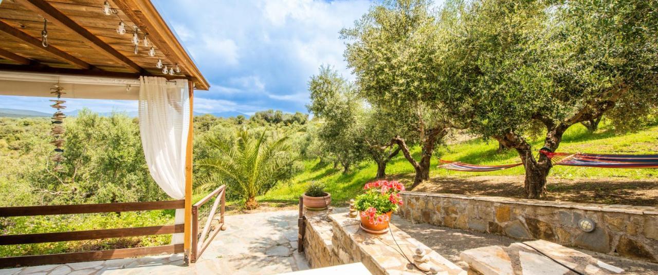 Hakuna Matata Holidays Wooden Lodge With Airco & Pool In Greek Olive Grove Метоні Екстер'єр фото
